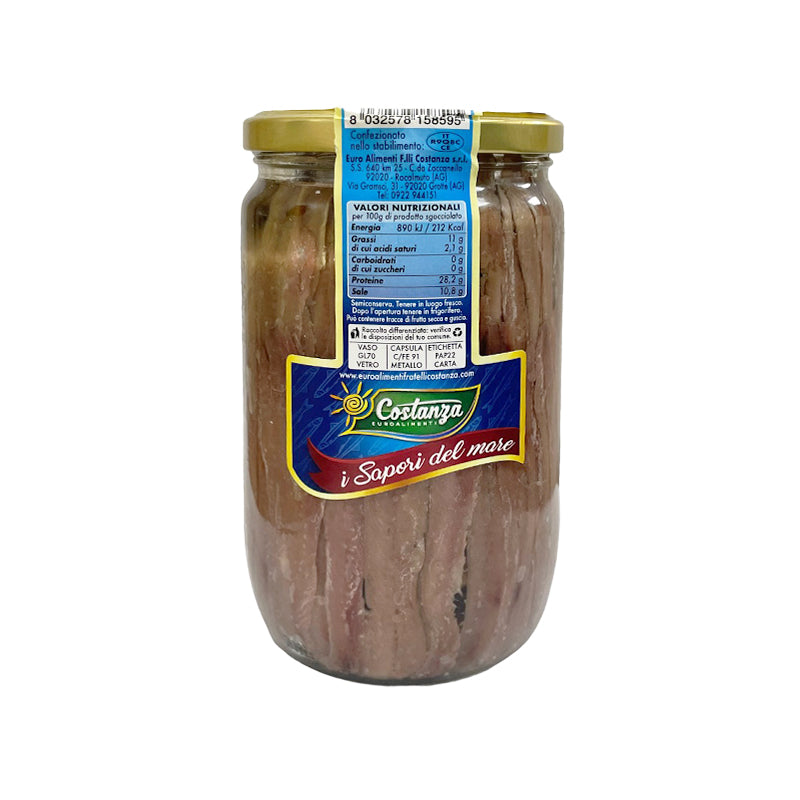 Costanza Fresh Anchovy Fillets - 720G - Filetti di Acciughe