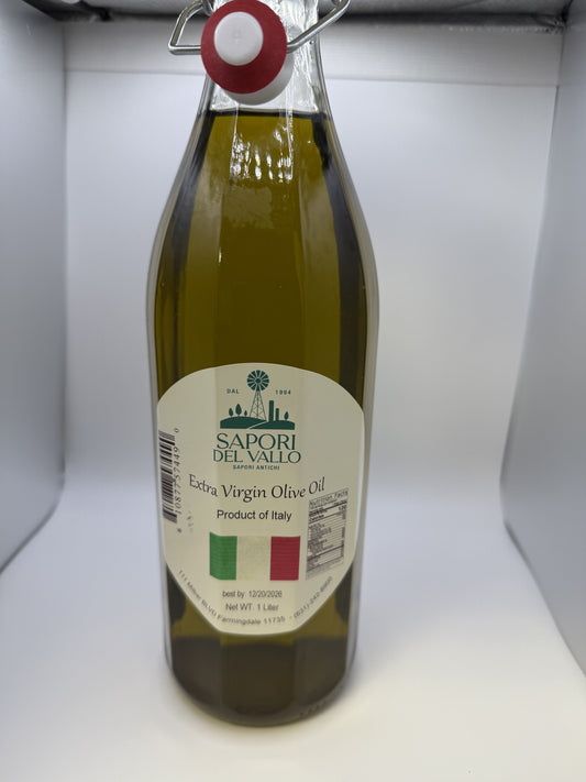 Sapori Del Vallo Extra Virgin Olive Oil - 1 Liter - Cold Pressed, Top Quality, 100% Sicilian Olives, Lowest Price