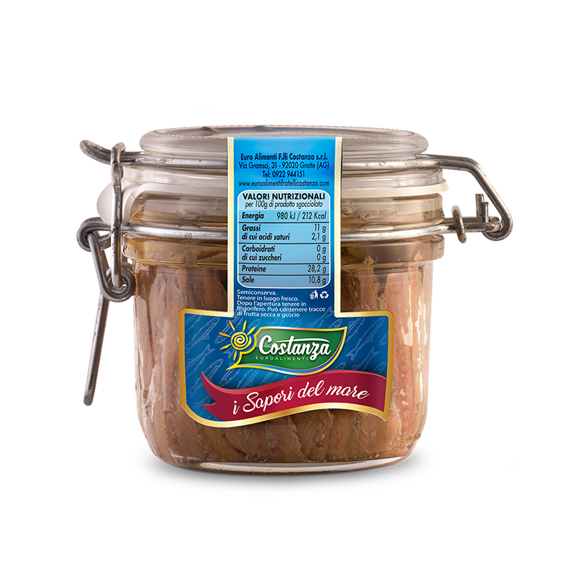 Costanza Fresh Anchovy Fillets - 230G - Filetti di Acciughe