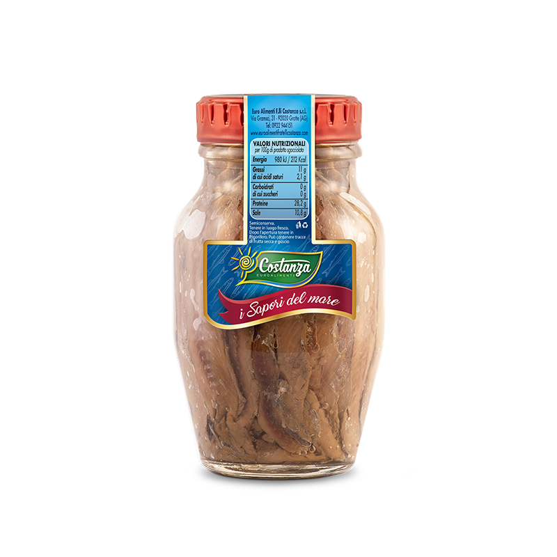 Costanza Fresh Anchovy Fillets - 160G - Filetti di Acciughe