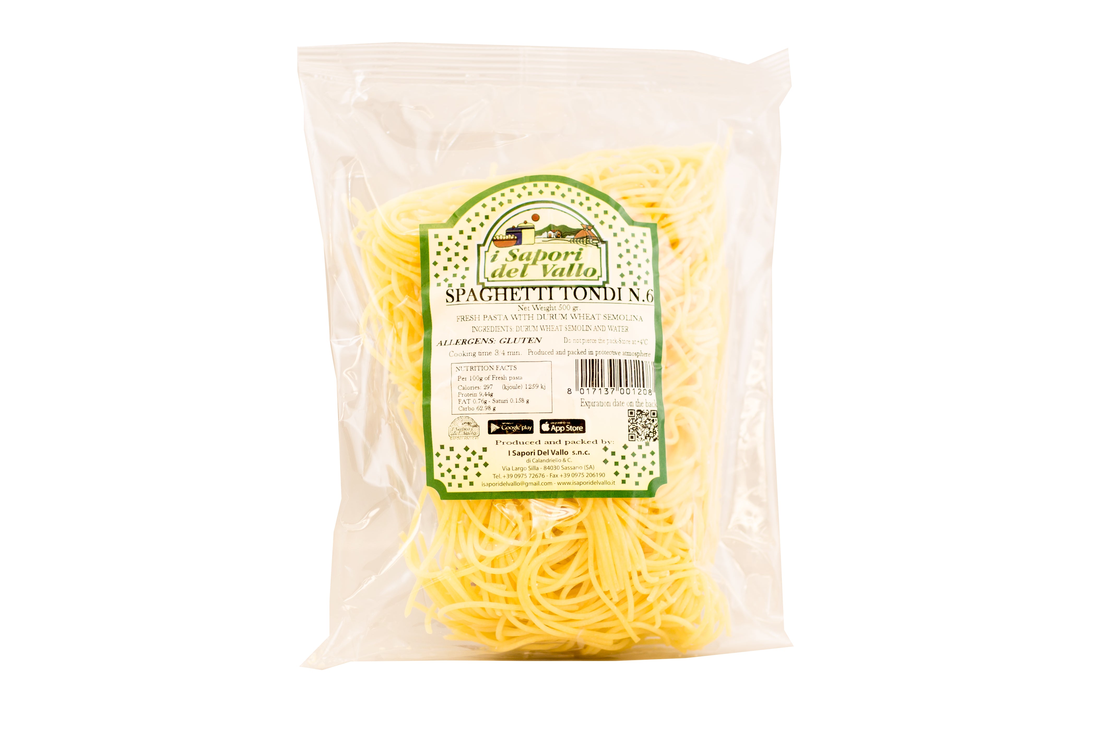 I SAPORI DEL VALLO SPAGHETTI ALLA CHITARRA PASTA DI SEMOLA FRESCA GR.500